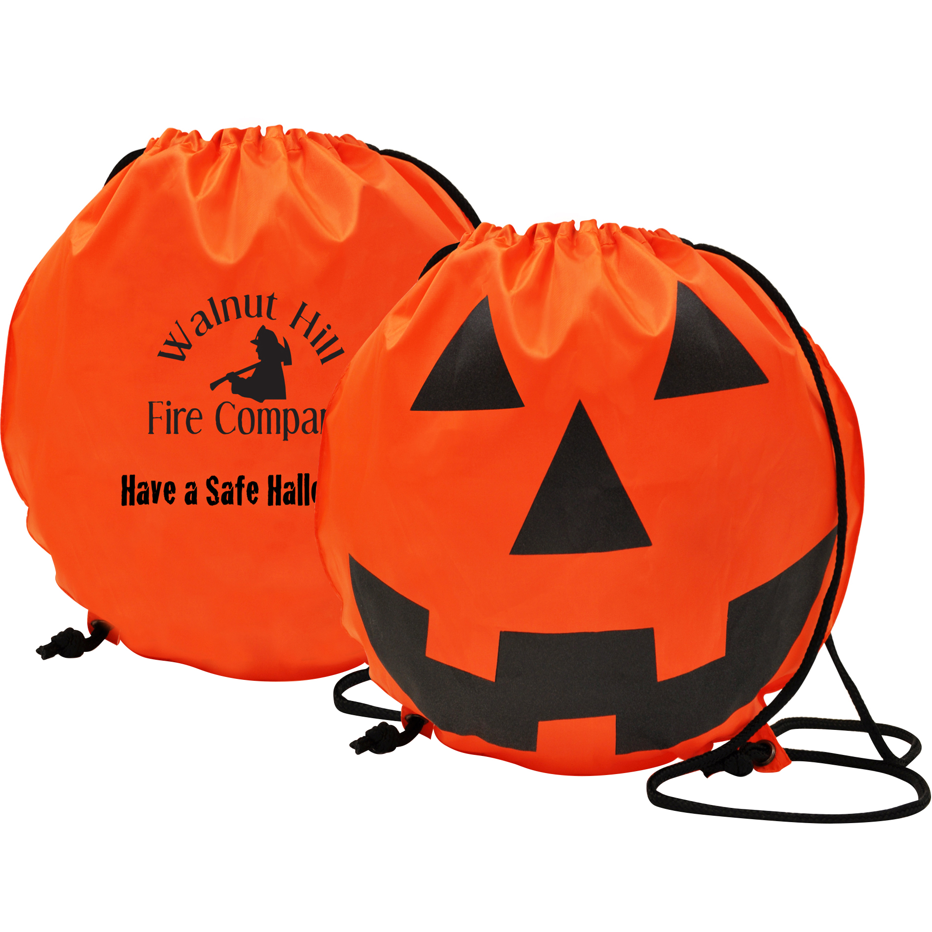Product Photo 1 Pumpkin Polyester Drawstring Backpack