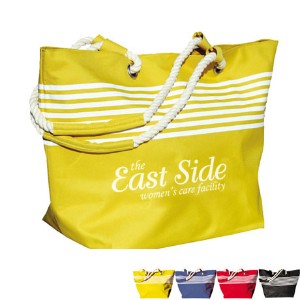 Riviera Rope Handle Striped Polycanvas Tote - SU1040