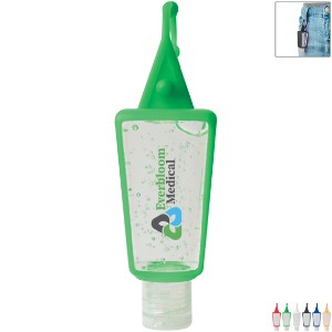 Antibacterial Hand Sanitizer in Silicone Holder, 1oz. - HT8020