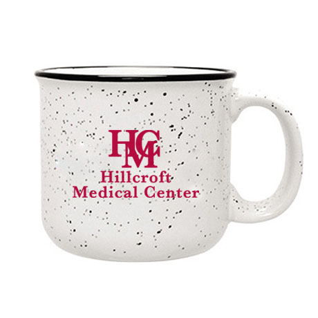 Product Photo 1 Speckled Ceramic Camper Mug, 14oz. - White