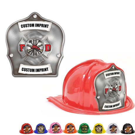 Product Photo 1 Chief's Choice Kid's Firefighter Hat, Maltese Cross Silver Background