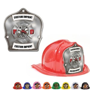 Chief's Choice Kid's Firefighter Hat, Maltese Cross Silver Background - FCH810