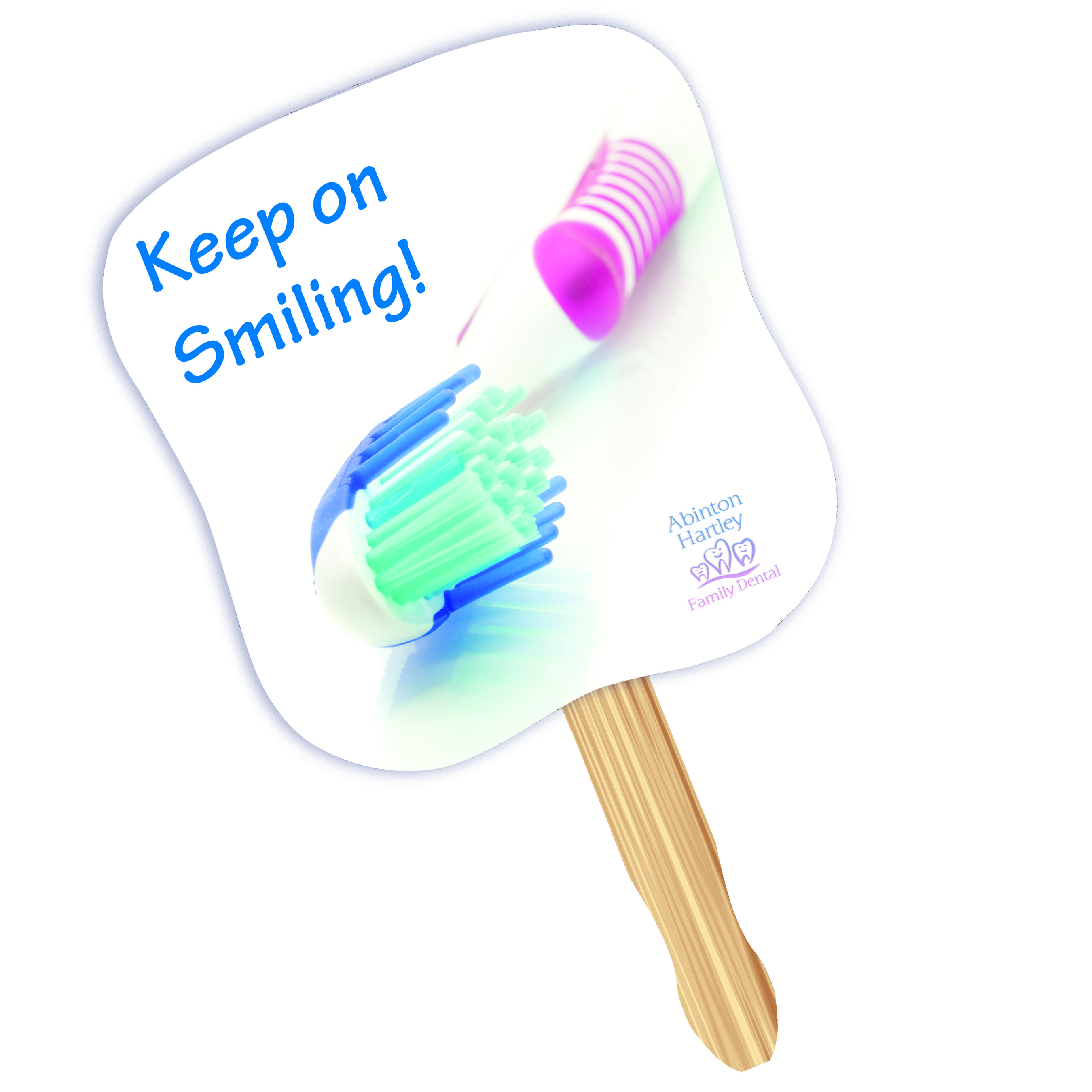 Product Photo 1 Hourglass Hand Fan, Full Color Imprint