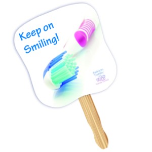 Hourglass Hand Fan, Full Color Imprint - AK9085