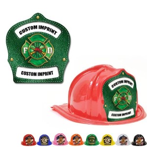 Chief's Choice Kid's Firefighter Hat, Green Maltese Design - FCH812