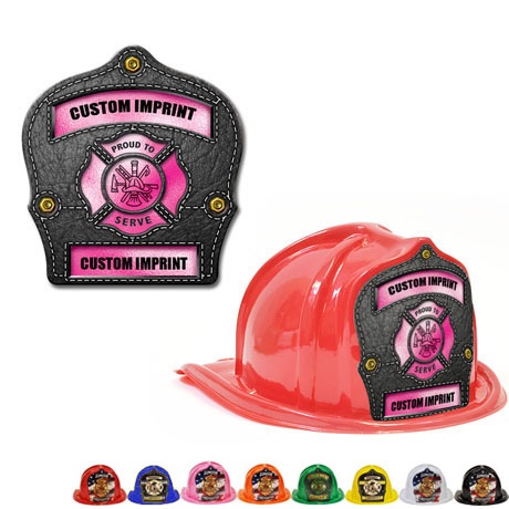 Product Photo 1 Chief's Choice Kid's Firefighter Hat, Leather & Pink Design