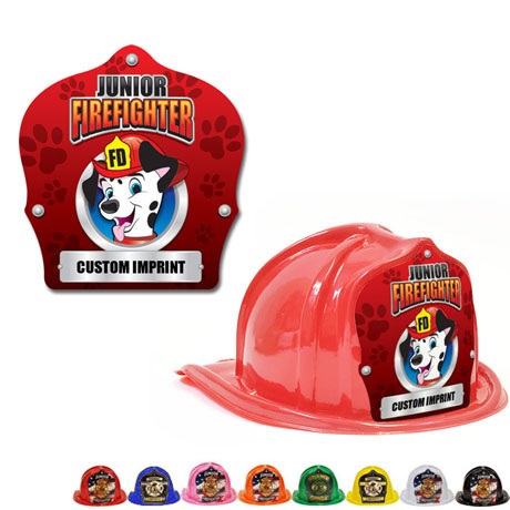 Product Photo 1 Chief's Choice Kid's Firefighter Hat, Dalmatian Paw Print Design