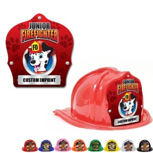 Chief's Choice Kid's Firefighter Hat, Dalmatian Paw Print Design - FCH815