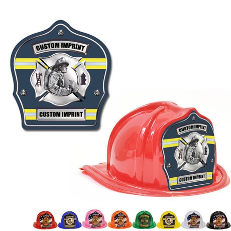 Product Photo 1 Chief's Choice Kid's Firefighter Hat, Fireman Design w/ Blue Background