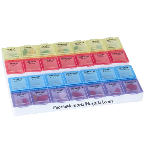 Product Photo 1 Morning, Noon, Evening & Bed 7-Day Pill Organizer, 8-1/2"