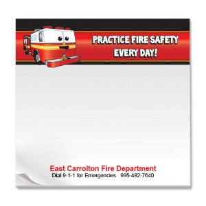 Practice Fire Safety Every Day, 25 Sheet Sticky Pad - SSP151