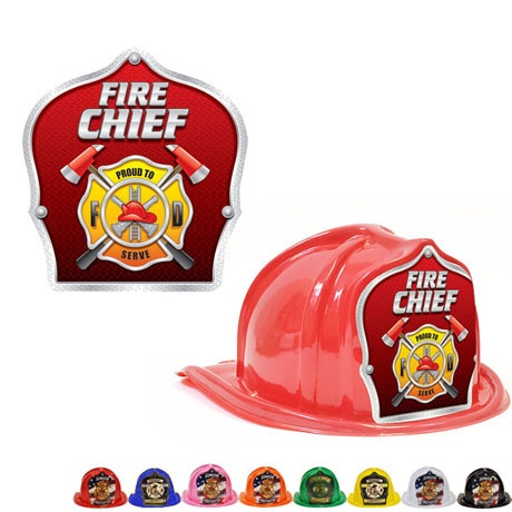 Product Photo 1 Chief's Choice Kid's Firefighter Hat, Fire Chief Silver Trim Design, Stock