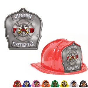 Chief's Choice Kid's Firefighter Hat, Maltese Cross Silver Background, Stock - FCH710