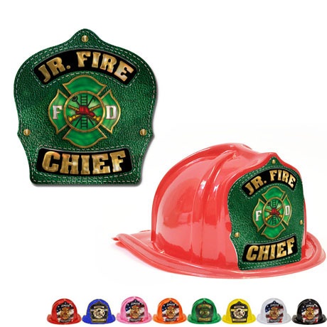 Product Photo 1 Chief's Choice Kid's Firefighter Hat, Green Maltese Design, Stock