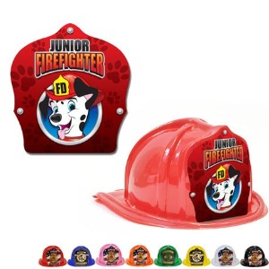 Chief's Choice Kid's Firefighter Hat, Dalmatian Paw Print Design, Stock - FCH715