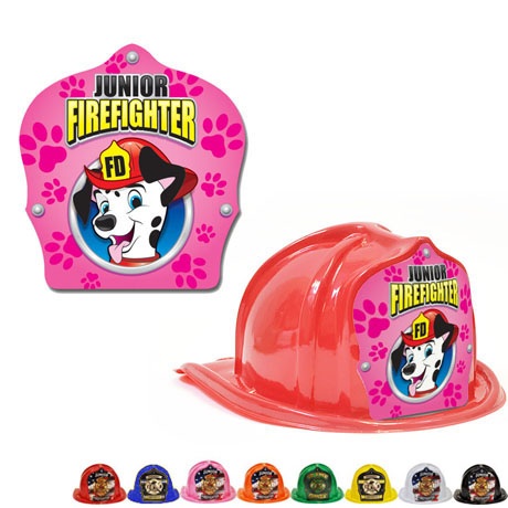 Product Photo 1 Chief's Choice Kid's Firefighter Hat, Dalmatian Pink Paw Design, Stock
