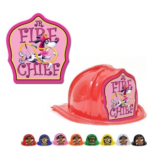 Chief's Choice Kid's Firefighter Hat, Jr. Fire Chief Pink Design, Stock - FCH718