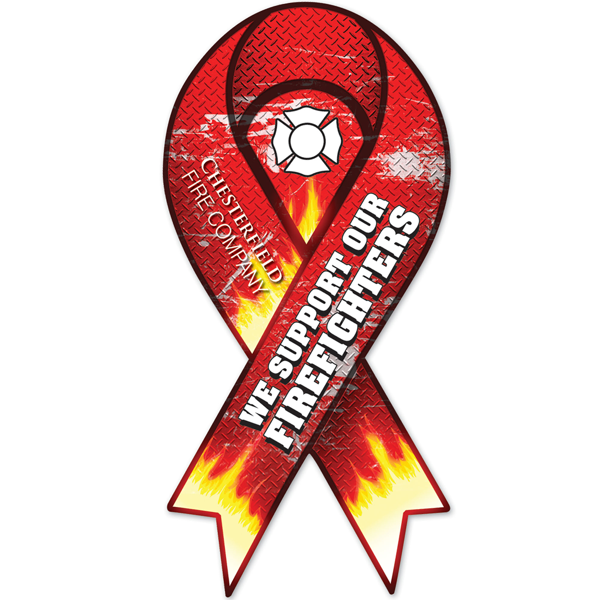 Product Photo 1 Support Our Firefighters Ribbon Auto Magnet