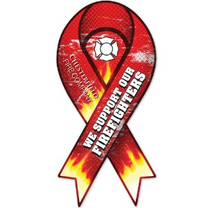 Support Our Firefighters Ribbon Auto Magnet - MG4195
