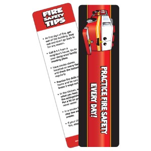 Practice Fire Satety Fire Truck Bookmark, Stock - BK1850