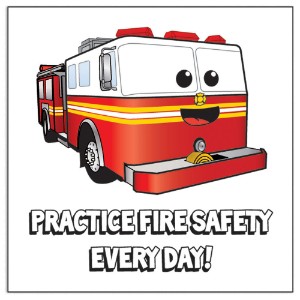 Practice Fire Safety Every Day Temporary Tattoo, Stock - FS3300