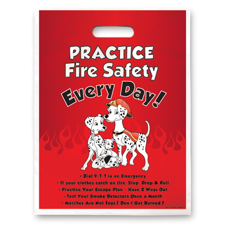 Product Photo 1 Digital Practice Fire Safety Plastic Handle Bag, Stock