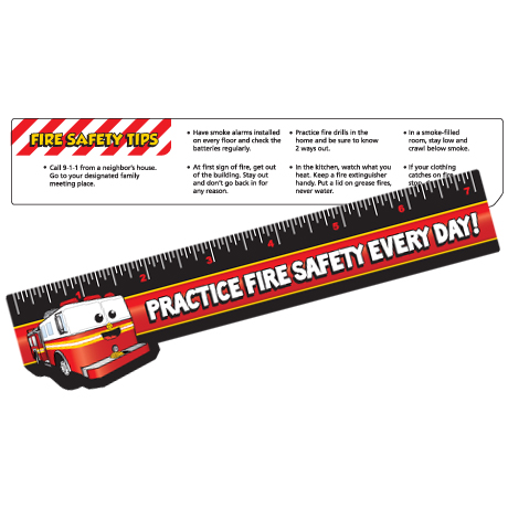 Product Photo 1 Safety Laminated Practice Fire Safety Ruler, Stock