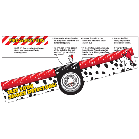 Product Photo 1 Safety Laminated Test Your Smoke Detectors Ruler, Stock