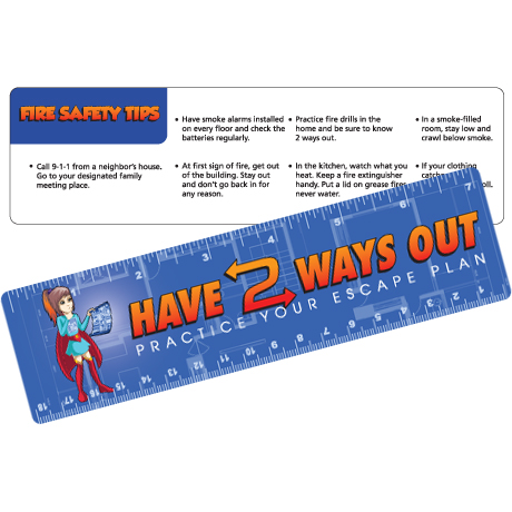 Product Photo 1 Safety Laminated Have 2 Ways Out Ruler, Stock