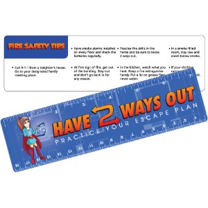 Safety Laminated Have 2 Ways Out Ruler, Stock - RUL485