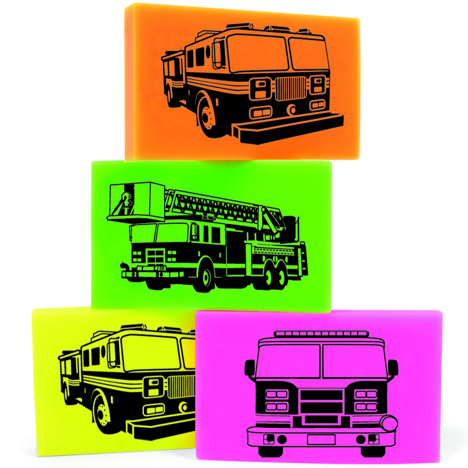 Product Photo 1 Fire Truck Erasers Mix, Stock