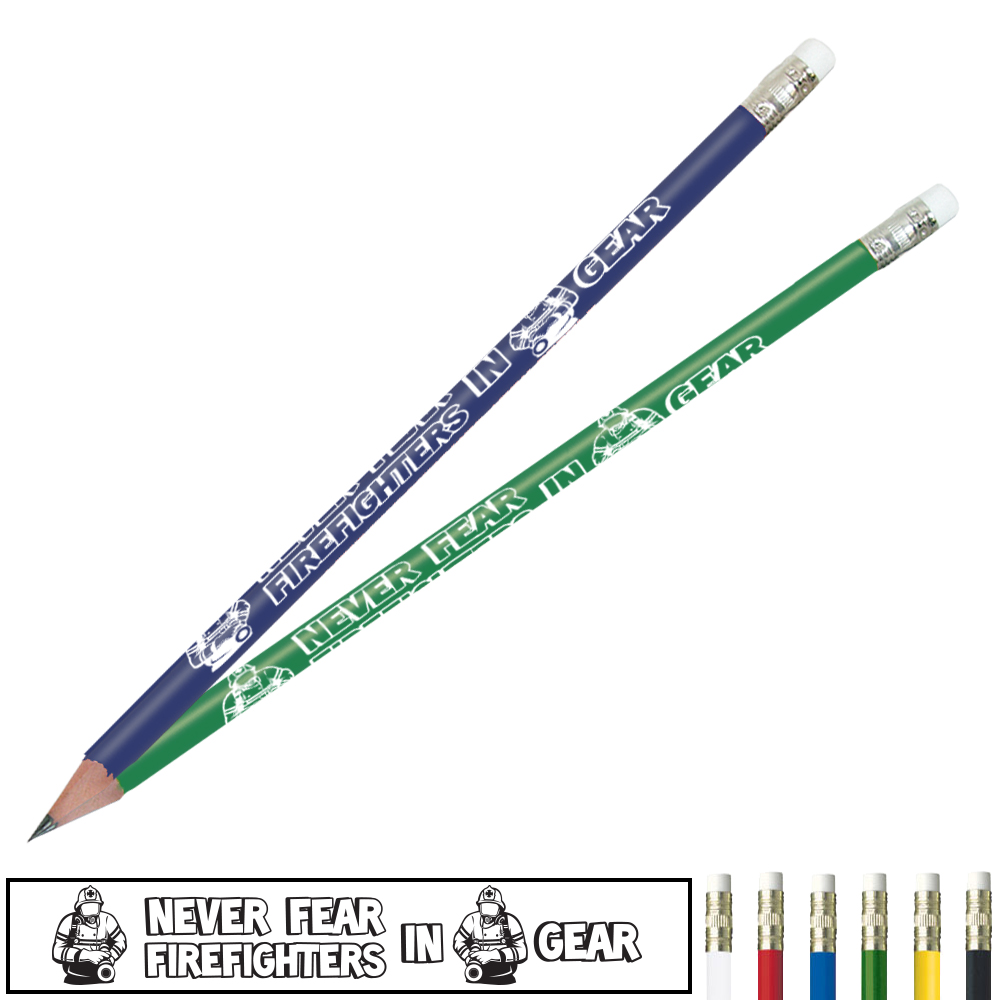 Product Photo 1 Fire Safety Pencil, Never Fear Firefighters In Gear, Stock