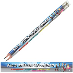 Fab 5 Fire Safety Squad, Stock Full Color Pencil - PCL718
