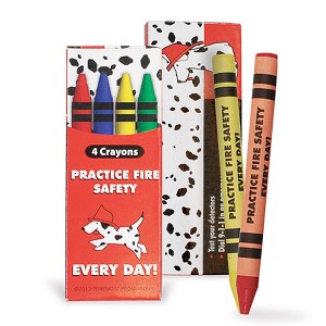 Four Pack Crayons, Practice Fire Safety, Stock - CRY500
