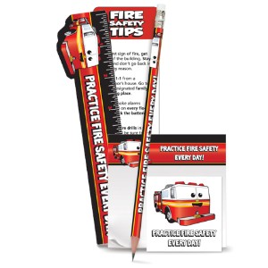 Happy Fire Truck Practice Fire Safety Every Day Teaching Aid Kit, Stock - TAK650