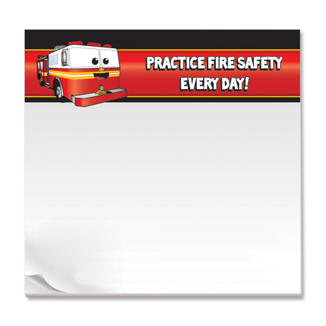 Product Photo 1 Practice Fire Safety Every Day, 25 Sheet Sticky Pad, Stock