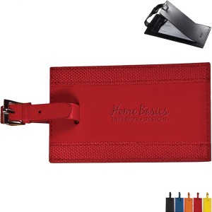 Leeman™ Majestic Leather Luggage Tag - PM1683