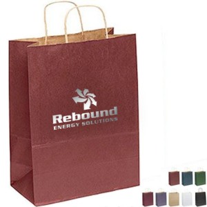 Matte Paper Shopper Bag, 10" x 13" - BA3090