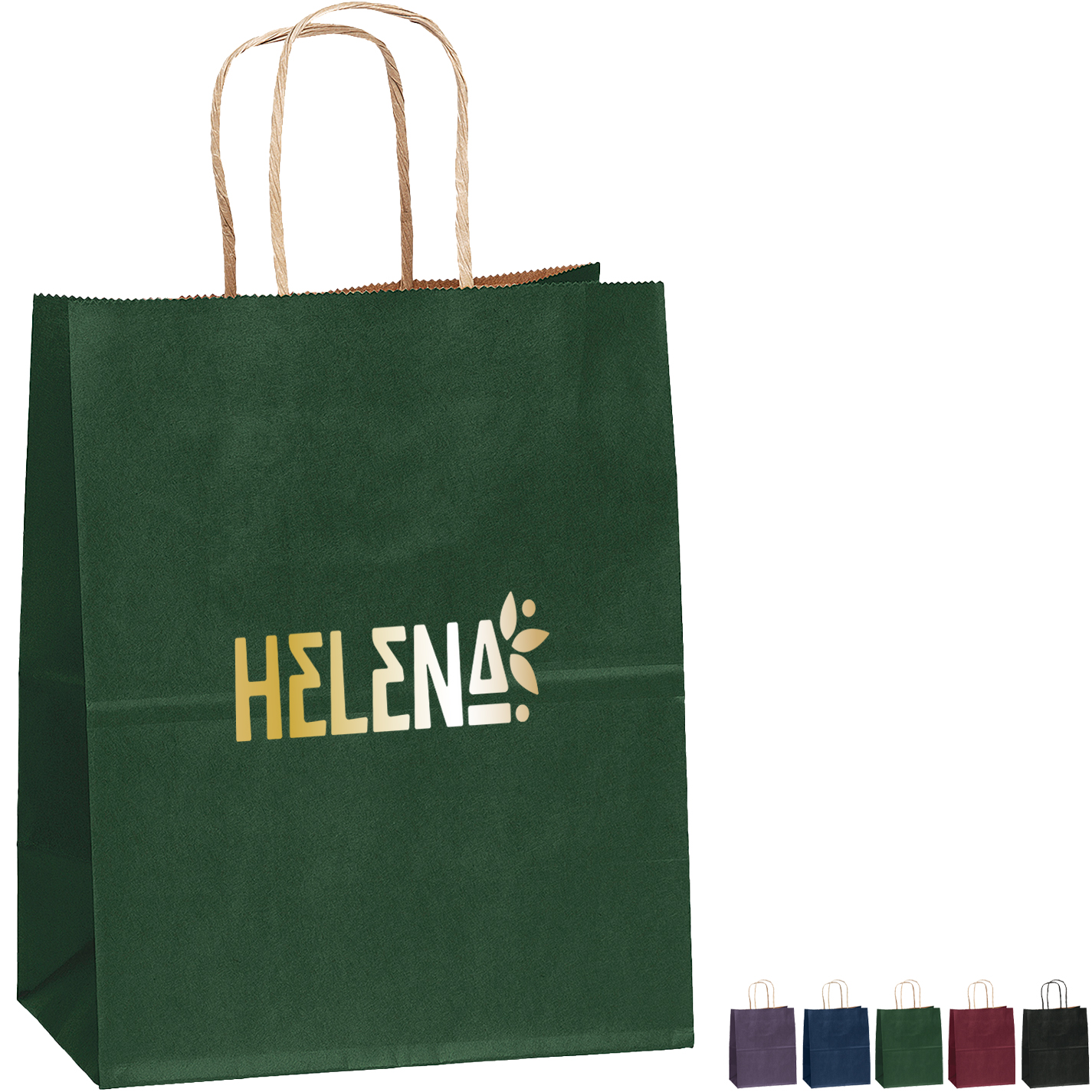 Product Photo 1 Matte Paper Shopper Bag, 7-3/4" x 9-3/4"