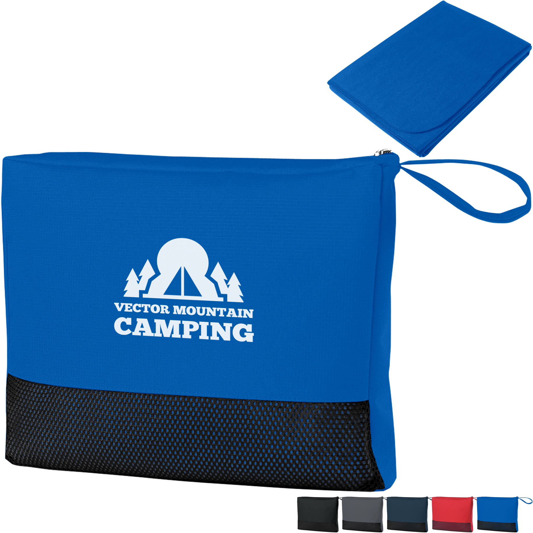 Product Photo 1 Polyester Travel Blanket w/ Zippered Carrying Bag, 47" x 60"