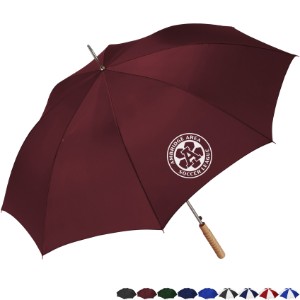 Wood Handle Auto Open Stick Umbrella, 48" Arc - PS2105