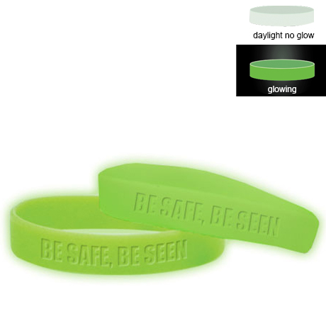 Product Photo 1 Silcone Awareness Wristband Bracelet, Glow Colors