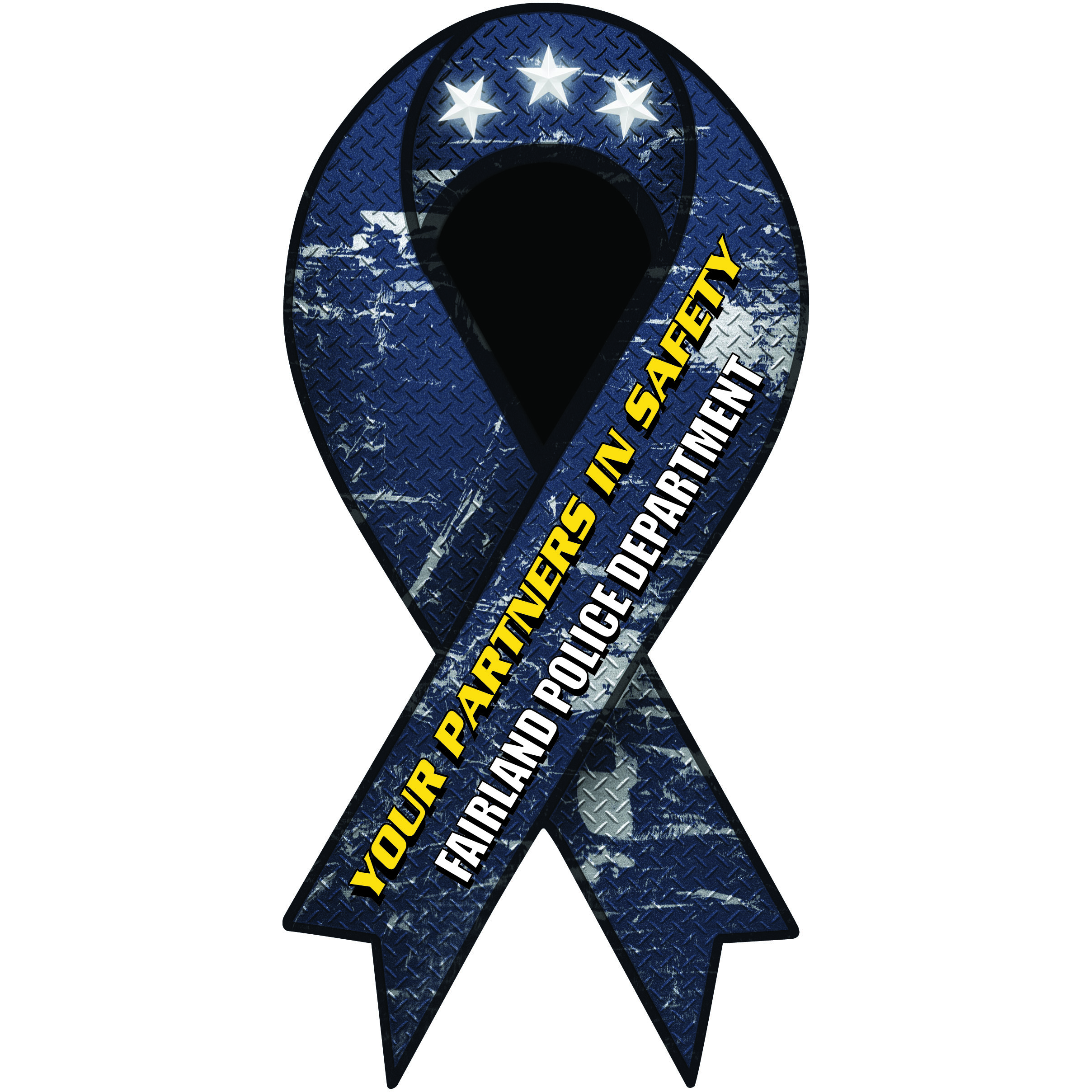 Product Photo 1 Ribbon Auto Magnet with Police Design