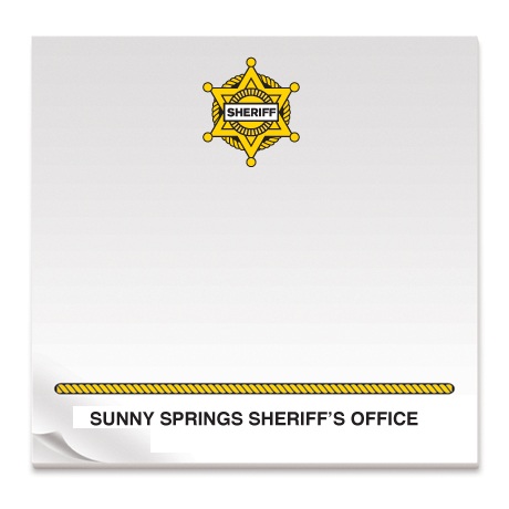 Product Photo 1 Sheriff Star, 50 Sheet Sticky Pad