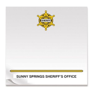 Sheriff Star, 50 Sheet Sticky Pad - SPE301