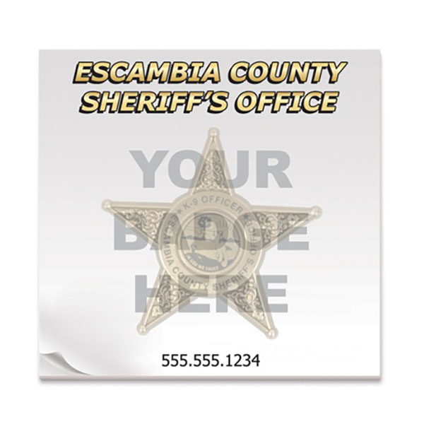 Product Photo 1 Sheriff Badge, 50 Sheet Sticky Pad