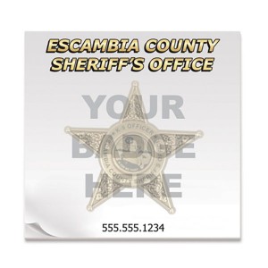 Sheriff Badge, 50 Sheet Sticky Pad - SPE501
