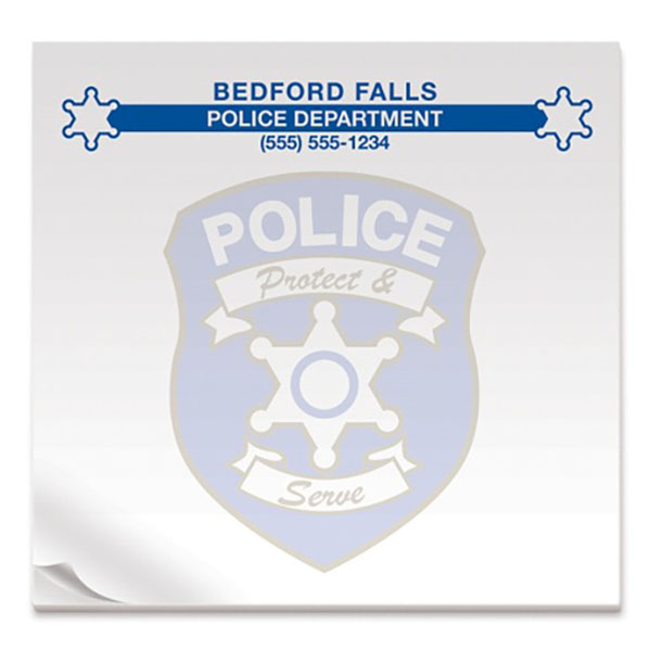 Product Photo 1 Police Protect & Serve, 50 Sheet Sticky Pad