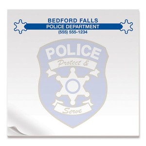 Police Protect & Serve, 50 Sheet Sticky Pad - SPE201