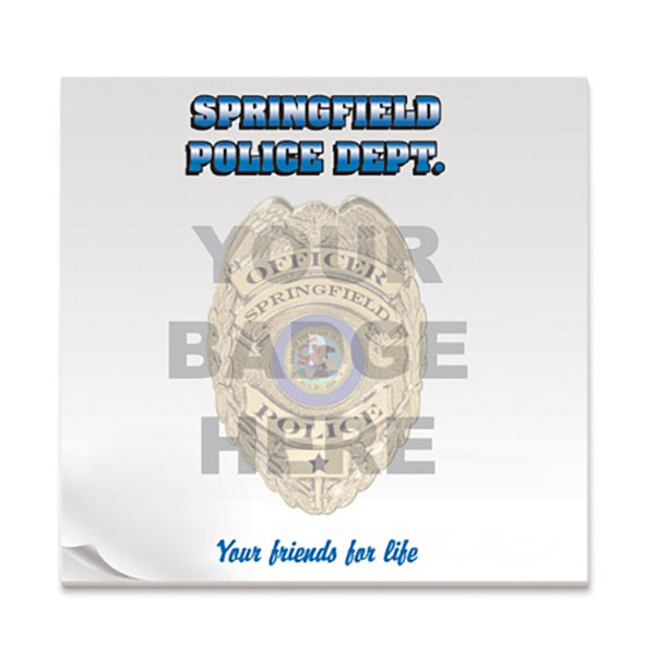 Product Photo 1 Police Badge, 50 Sheet Sticky Pad
